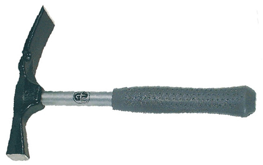 Maurerhammer, mit Stahlrohrstiel und Kunststoffgriff, Gewicht 750 g
