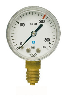 AGA Inhaltsmanometer für Sauerstoff 315 bar