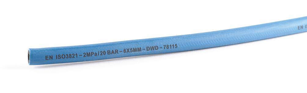 Autogenschlauch blau 6 x 5mm 20 Meter per Rolle
