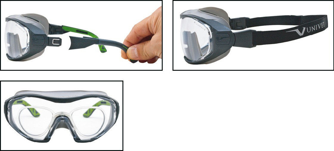 UNIVET Schutzbrille 6X1, Klar