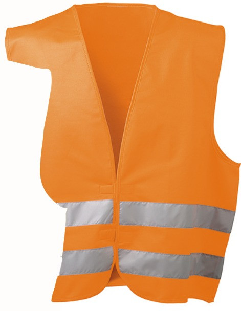 Warnweste Orange mit Klettverschluss
