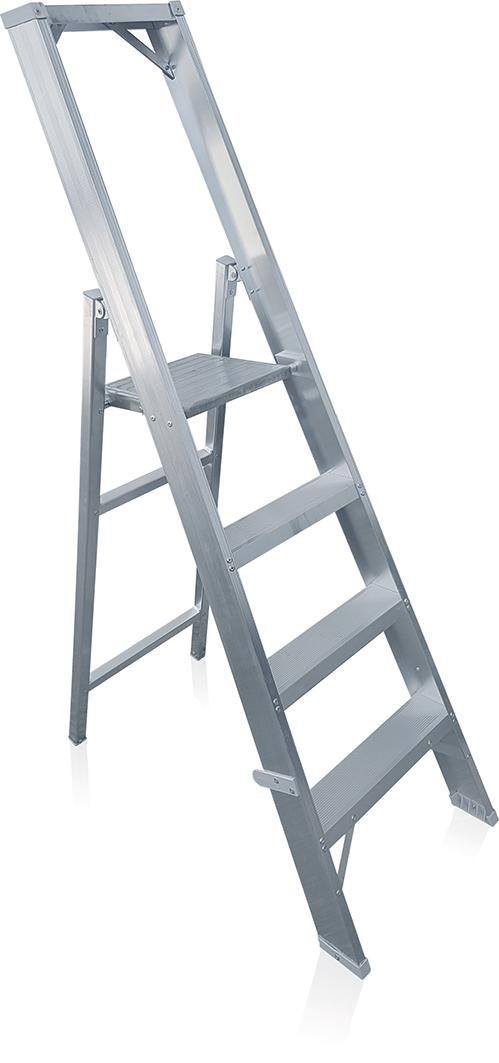 Plattformleiter aus Aluminium, Sprossen: 4, Höhe m: 1,65