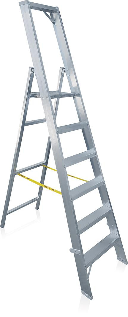 Plattformleiter aus Aluminium, Sprossen: 6, Höhe m: 2,15