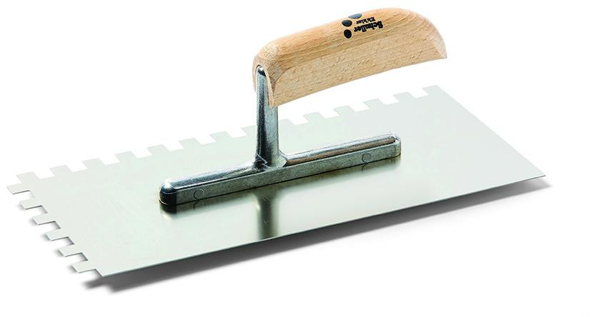 Glättkelle rostfrei gezahnt E4 280 x 130 x 0,7 mm
