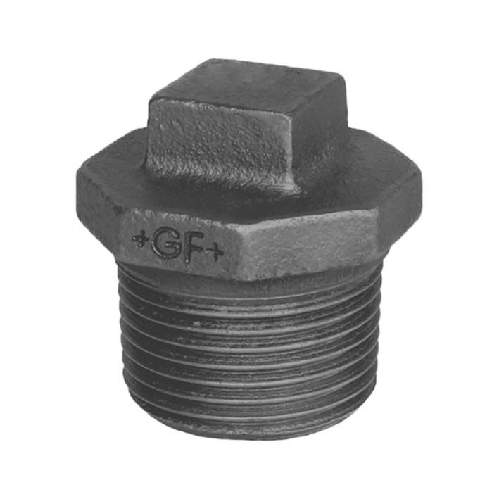 Fig. 290 - Stopfen mit Rand - Temperguß - blank - 1/2 Zoll ( +GF+ )