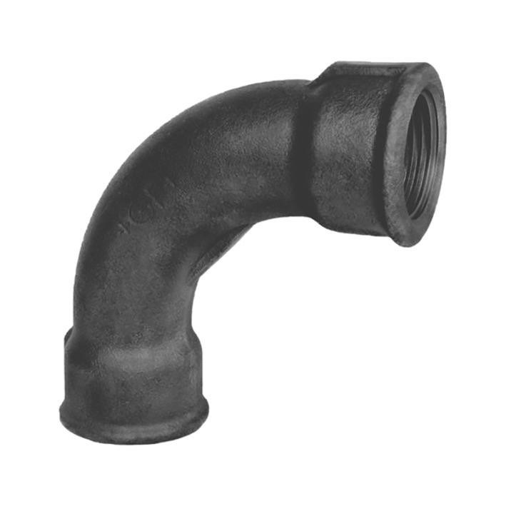 Fig. 2 - Bogen 90°, kurz - Temperguß - blank - 1 Zoll ( +GF+ )