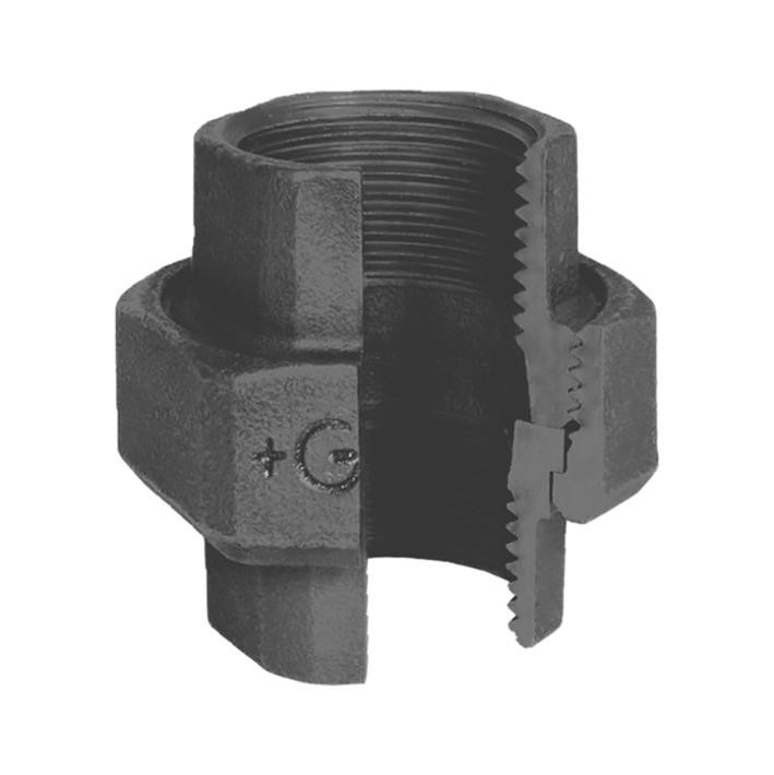 Fig. 330 - Verschraubung, flach dichtend - Temperguß - blank - 6/4 Zoll ( +GF+ )