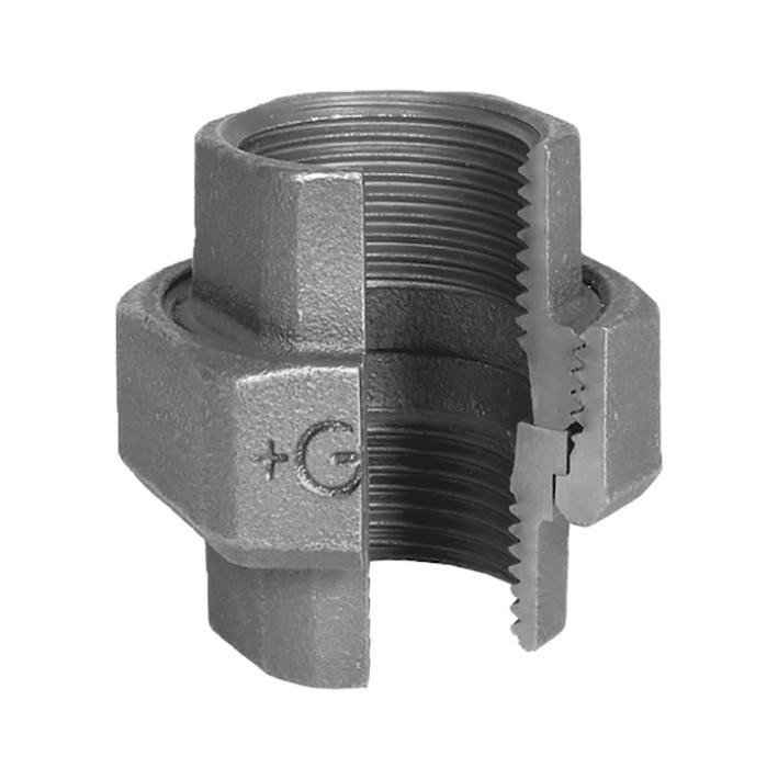 Fig. 330 - Verschraubung, flach dichtend - Temperguß - verzinkt - 3/8 Zoll ( +GF+ )