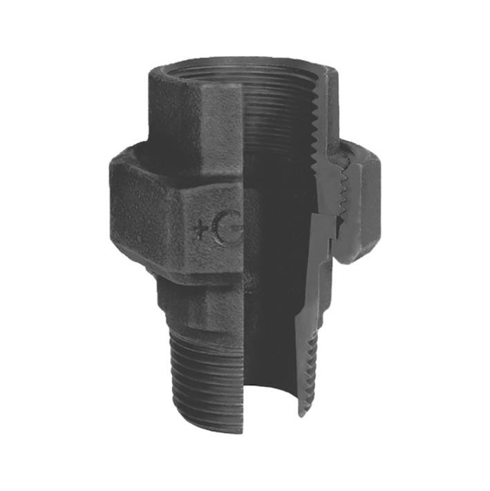 Fig. 331 - Verschraubung, flach dichtend - Temperguß - blank - 3 Zoll ( +GF+ )