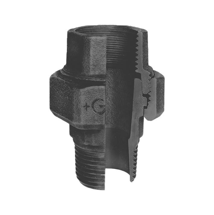 Fig. 341 - Verschraubung, kegelig dichtend - Temperguß - blank - 2 Zoll ( +GF+ )