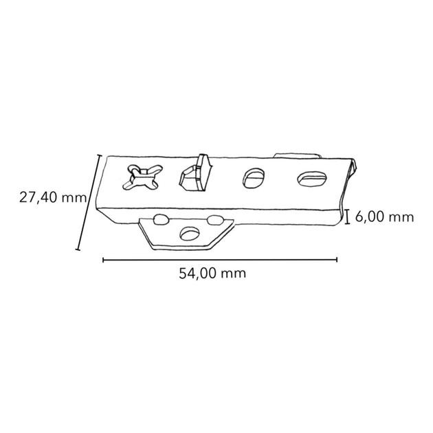 RECA TT-Terrassenverbinder Universal inkl sebS - Edelstahl - für Dielenstärke 24 - 32 mm