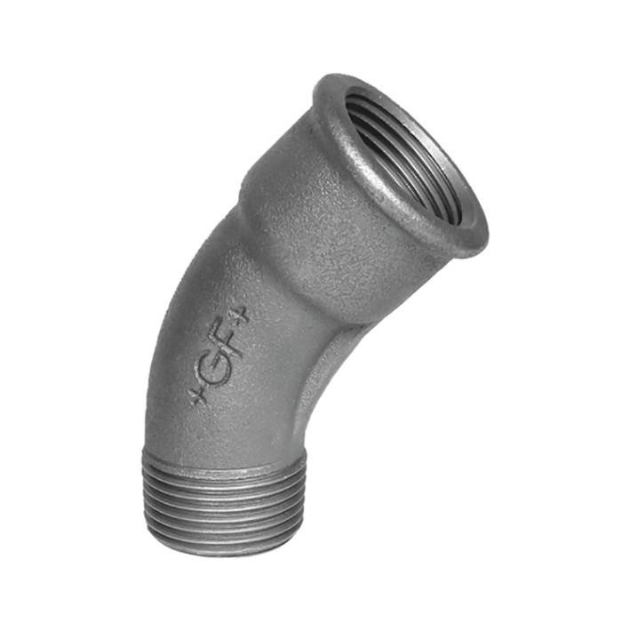 Fig. 40 - Bogen 45°, lang - Temperguß - verzinkt - 3 Zoll ( +GF+ )