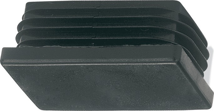 Rechteckrohrstopfen - Polyamid - L50 X H19,5 X B30 - schwarz