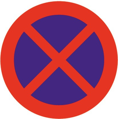 Baustellenverkehrszeichen § 52/13b Halten und Parken verboten 480 x 1,5 mm