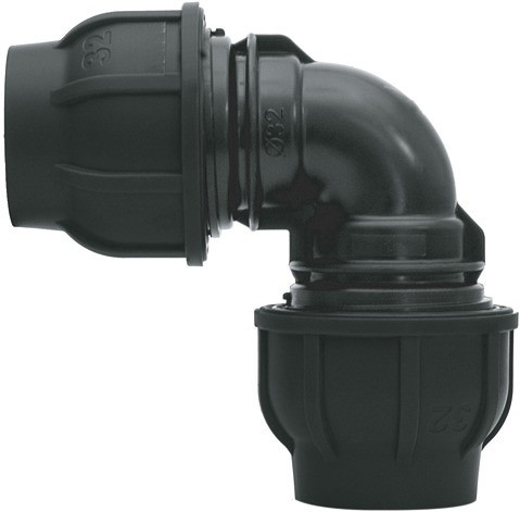Bogen 90° beidseitige Klemme NW 32
