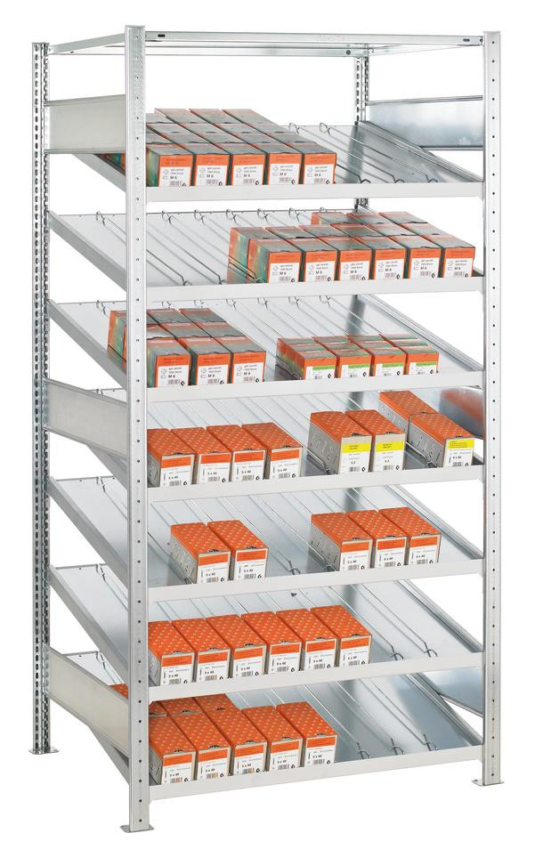 Anbauregal 2300 x 1360 x 800 mm mit 5 Fachböden
