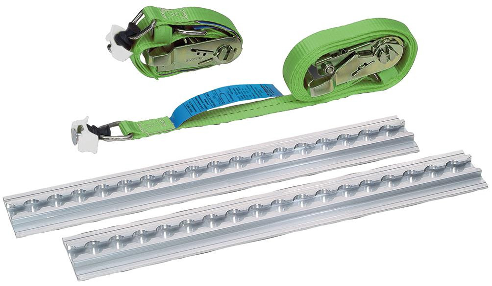 RECA MAXMOBIL Gasflaschenhalter-Set 410 mm 2 Zurrschienen 410mm, 2 Ratschenzurrgurte