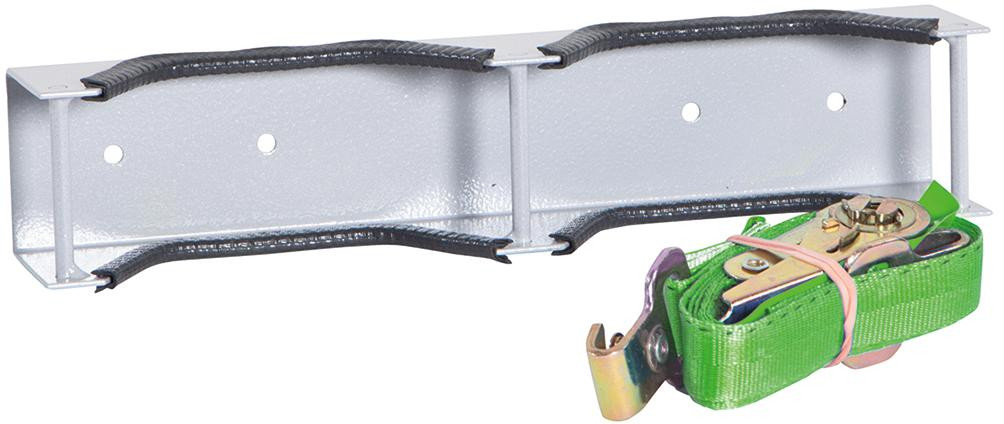 RECA MAXMOBIL Doppelflaschenhalterung für Flaschen 10 L, RAL 9006 Struktur XDFH.200-R