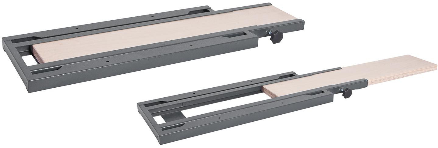 RECA MAXMOBIL Werkplatte ausziehbar inklusive Zwischenrahmen 735 mm, RAL 7016 Struktur NWPAP 73-R