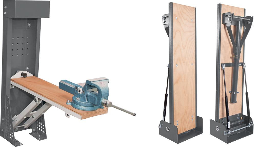 RECA MAXMOBIL Werkplatte klappbar "Stabilo" Abm. Platte 30 x 180 x 650 mm, RAL 7016 Struktur XWP.30-18-65-R