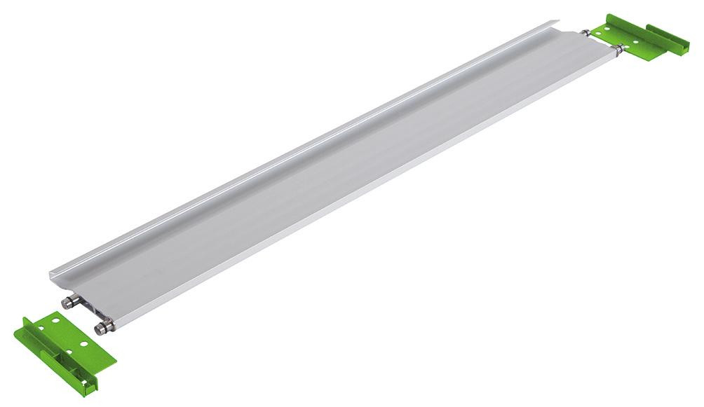 RECA MAXMOBIL Aluminium-Klappe 100-735 mm, inklusive Montagesatz, Klappenführung RAL 6018 Struktur AK.10-73-R