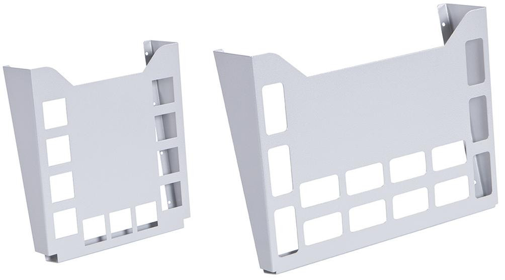 RECA MAXMOBIL Prospekthalter / Ablagefach für Papiere, für Formate bis A4, 255 x 345 x 30/70 mm "waagrechte Version", RAL 9006 Struktur PHW 25-34
