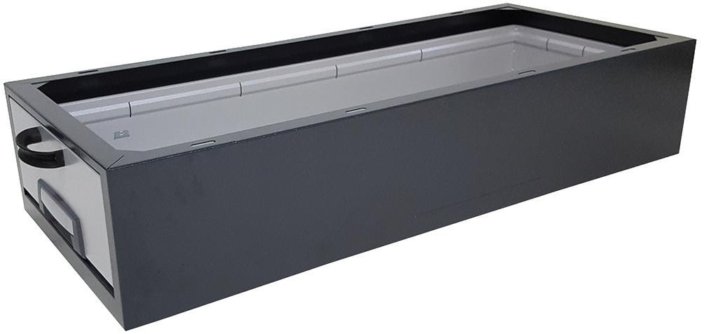 RECA MAXMOBIL Großraumschublade mit Gehäuse 255 x 550 x 1530 mm, RAL 7016 Struktur GSL 153-25-55-R