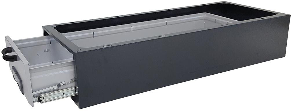 RECA MAXMOBIL Großraumschublade mit Gehäuse 255 x 550 x 1530 mm, RAL 7016 Struktur GSL 153-25-55-R