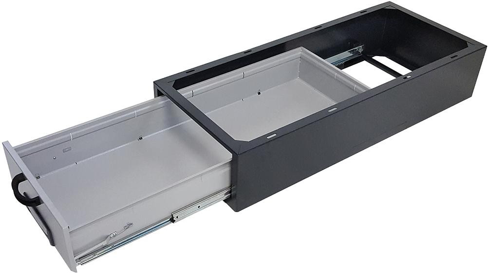 RECA MAXMOBIL Großraumschublade mit Gehäuse 255 x 550 x 1530 mm, RAL 7016 Struktur GSL 153-25-55-R