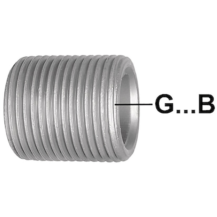 Fig. 531 - Einfacher Nippel - Temperguß - verzinkt - 3/4 Zoll