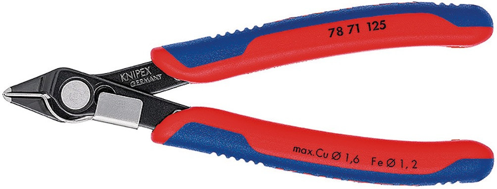 Electronic Super Knips rostfrei brüniert 64 HRC mit Drahtklemme 125 mm