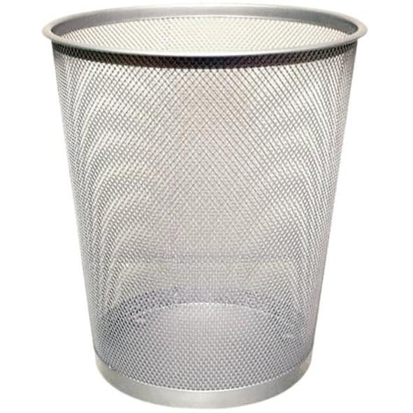 Papierkorb Draht silber 19 Liter rund
