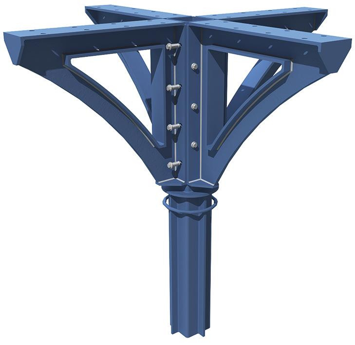Lindapter® Hollo-Bolt mit Sechskantschraube Typ HB - Stahl - verzinkt blau - M12 X 80 - HB12-2