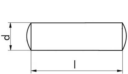 BMF Stabdübel, Durchmesser 12 mm, Länge 140 mm