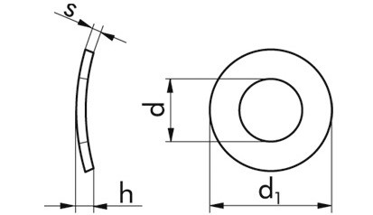 Scheibenfeder DIN 137A - 1.4310 - M4=4,3mm