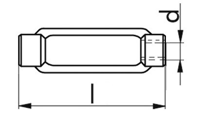 Spannschloss-Körper M12 DIN 1480 Stahl blank
