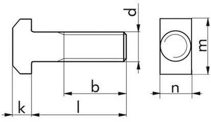 Hammerschraube DIN 186B - 10.9 - blank - M20 X 200