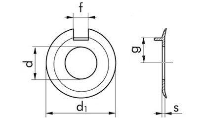 Sicherungsblech mit Nase DIN 432 - Stahl - blank - M8=8,4mm