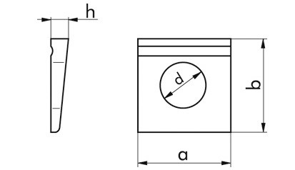 Vierkantscheibe DIN 435 - 100HV - Stahl - verzinkt blau - M20=22mm