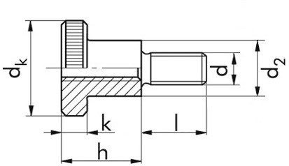 Rändelschraube DIN 464 - 5.8 - blank - M8 X 25