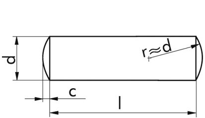 Zylinderstift DIN 7 - A4 - 3m6 X 32