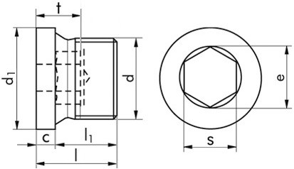 Verschlussschraube DIN 908 - Stahl - blank - M18 X 1,5