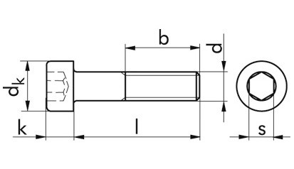 Zylinderschraube ASME-B18.3 - Stahl-ALLOY-ASTM-A574 - blank - NR10 - 24UNC X 3/8 ZO