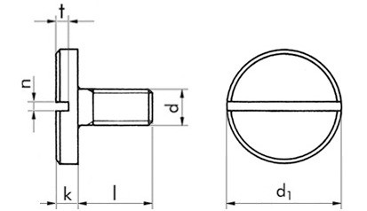 Flachkopfschraube DIN 921 - A1-50 - M4 X 10