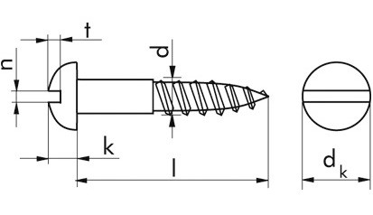 Halbrund-Holzschraube DIN 96 - Stahl - verzinkt blau - 2,5 X 10