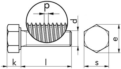 Sechskantschraube DIN 961 - 10.9 - Zinklamelle silber+Topcoat - M16 X 1,5 X 140