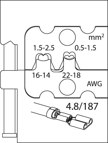 GEDORE Modul-Einsatz für Flachsteckhülsen 4,8 -8140-10- Nr.:1830643