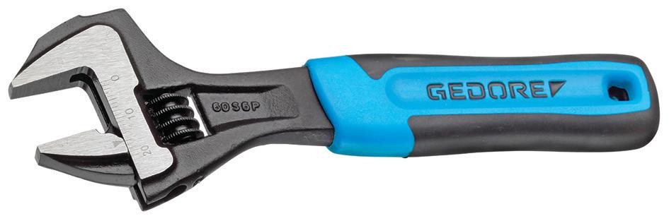 GEDORE Einmaulschlüssel 6", verstellbar, phosphatiert mit Kunststoffgriff -60 S 6 JP- Nr.:2668823
