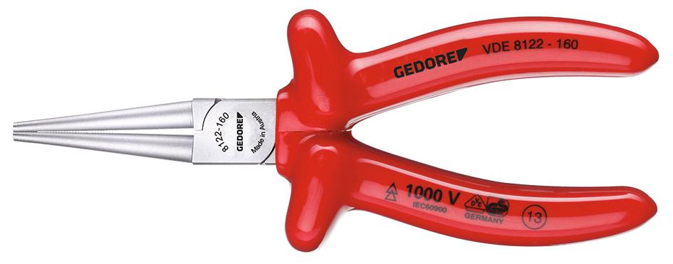 GEDORE VDE-Rundzange mit Tauchisolierung -VDE 8122-160- Nr.:6717110