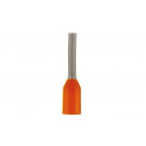 Káblová dutinková koncovka, izolovaná, farba: oranžová, pre prierez kábla 0,5 mm², dĺžka 14 mm